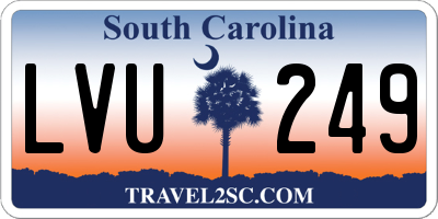 SC license plate LVU249