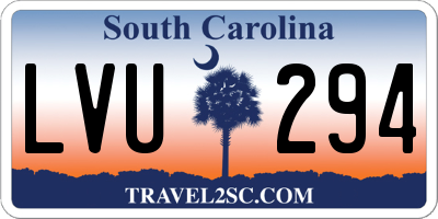 SC license plate LVU294