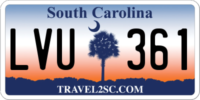 SC license plate LVU361