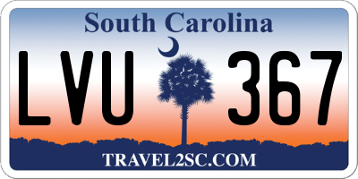 SC license plate LVU367