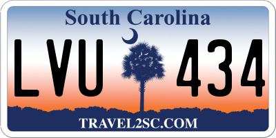 SC license plate LVU434