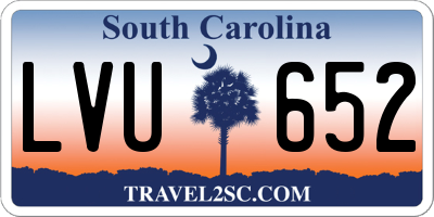 SC license plate LVU652