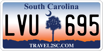 SC license plate LVU695