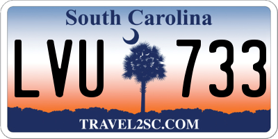 SC license plate LVU733