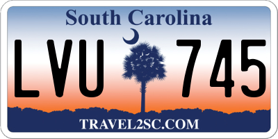 SC license plate LVU745