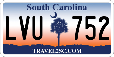SC license plate LVU752