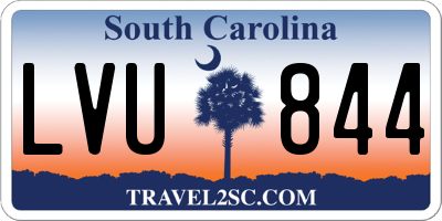 SC license plate LVU844