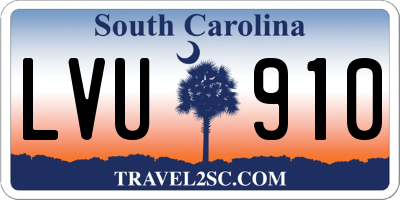 SC license plate LVU910