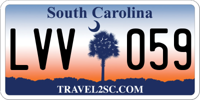 SC license plate LVV059