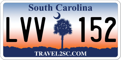 SC license plate LVV152