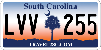 SC license plate LVV255