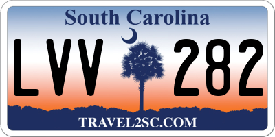 SC license plate LVV282