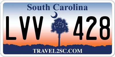 SC license plate LVV428