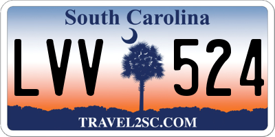 SC license plate LVV524