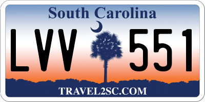 SC license plate LVV551