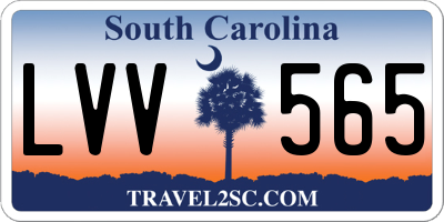 SC license plate LVV565