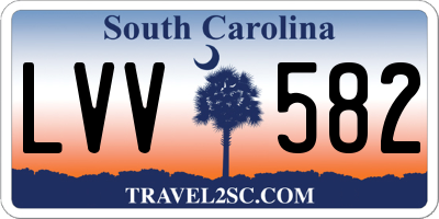 SC license plate LVV582