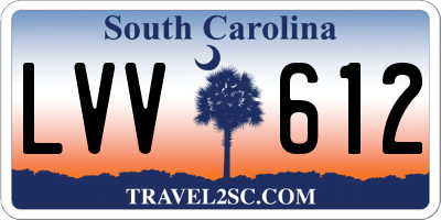 SC license plate LVV612