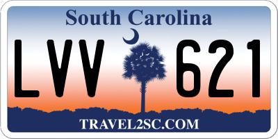 SC license plate LVV621