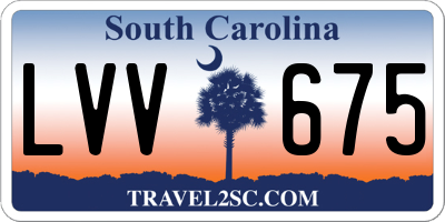 SC license plate LVV675