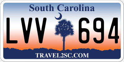 SC license plate LVV694