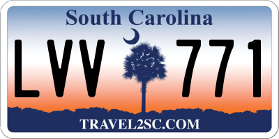 SC license plate LVV771