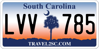 SC license plate LVV785