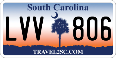 SC license plate LVV806