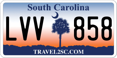 SC license plate LVV858