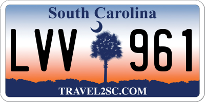 SC license plate LVV961