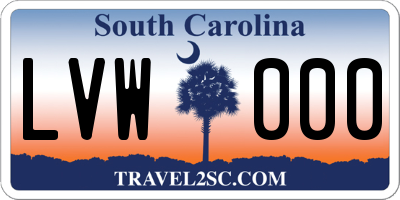 SC license plate LVW000