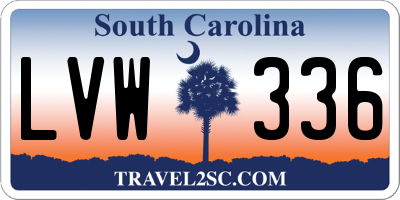 SC license plate LVW336
