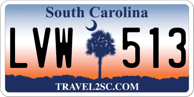 SC license plate LVW513