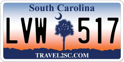 SC license plate LVW517