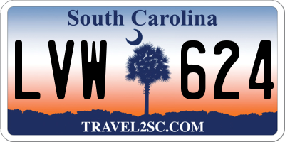 SC license plate LVW624