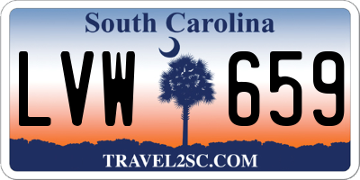 SC license plate LVW659