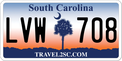 SC license plate LVW708