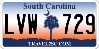 SC license plate LVW729
