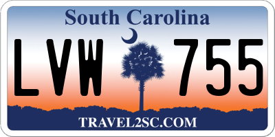 SC license plate LVW755