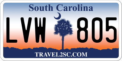 SC license plate LVW805