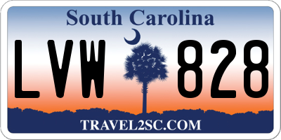 SC license plate LVW828