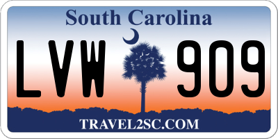 SC license plate LVW909