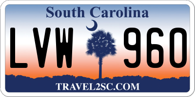 SC license plate LVW960