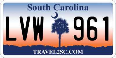 SC license plate LVW961