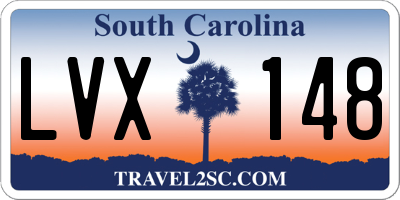 SC license plate LVX148