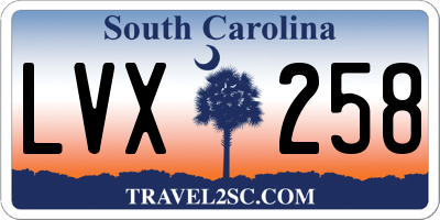 SC license plate LVX258