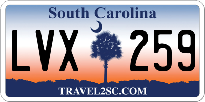 SC license plate LVX259