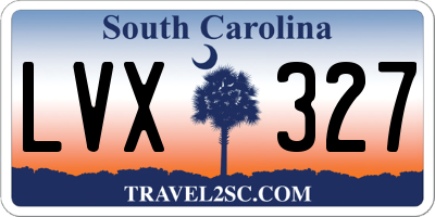 SC license plate LVX327