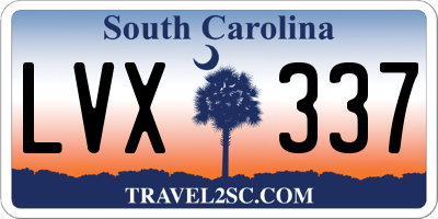 SC license plate LVX337