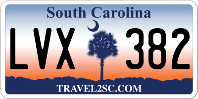 SC license plate LVX382